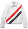 THOM BROWNE Slim-Fit Striped Cotton-Twill Jacket