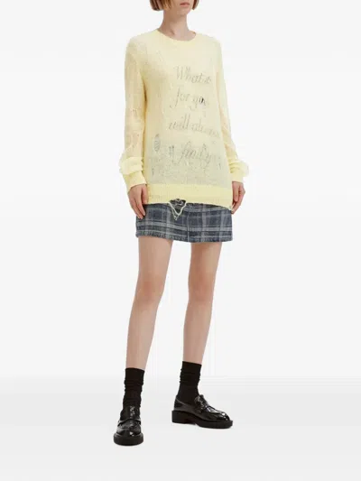 B+ab Distressed Sweater In Multi