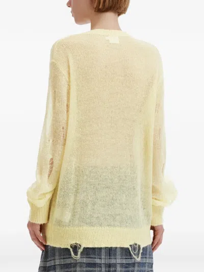 B+ab Distressed Sweater In Multi