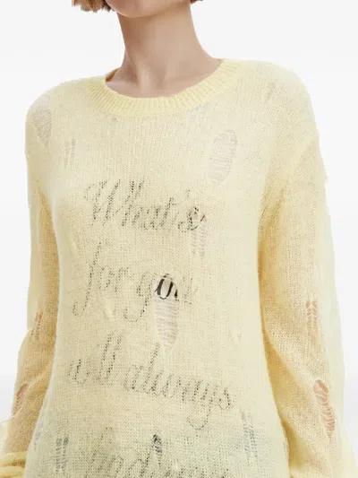 B+ab Distressed Sweater In Multi