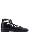 TOGA Toga Pulla Black Shiny Leather Shoes,AJ773POLIDOBLACK