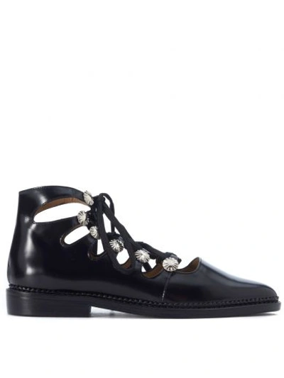 Shop Toga Pulla Black Shiny Leather Shoes In Nero