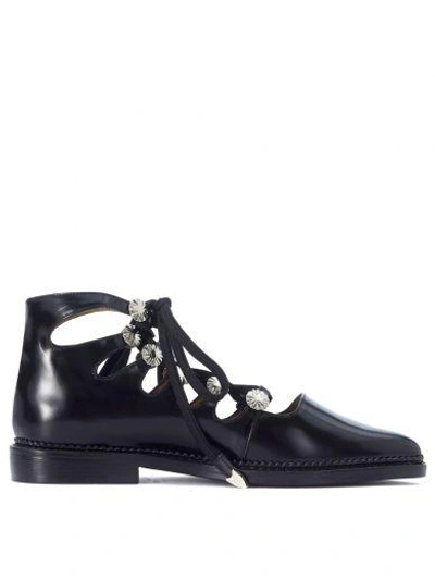 Shop Toga Pulla Black Shiny Leather Shoes In Nero