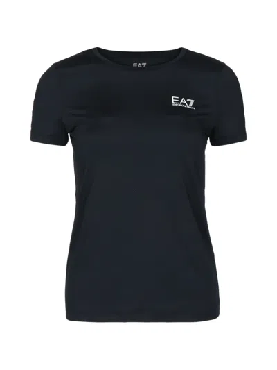 Ea7 Vigor7 Logo-print T-shirt In Black