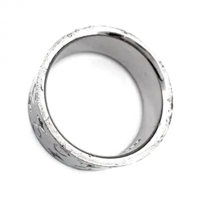 Pre-owned Celine Silver Silver Band Ring ()
