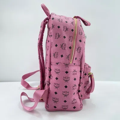 Pre-owned Mcm Pink Leather Backpack ()