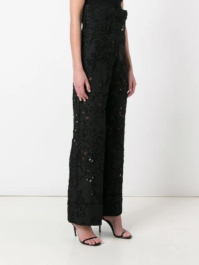 Shop Petar Petrov Lace-embroidered Trousers