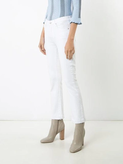 Shop Derek Lam 10 Crosby Gia Mid-rise Cropped Flare In White