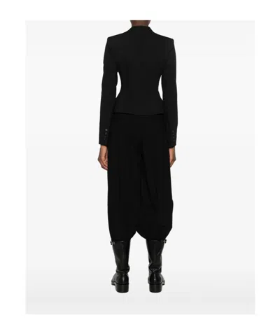 Staud Adrian Button-up Fitted Jacket In Black