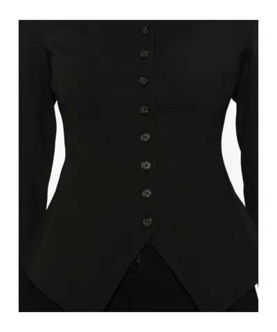 Staud Adrian Button-up Fitted Jacket In Black