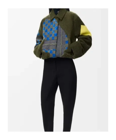 Loewe Bomber Jacket In Shearling In Multi