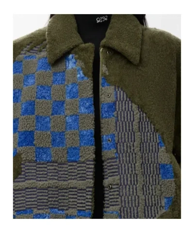 Loewe Bomber Jacket In Shearling In Multi