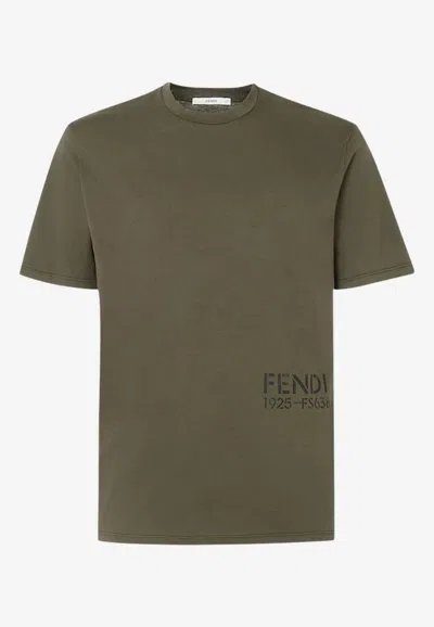 Fendi 1925 Stencil Print T-shirt In Multi