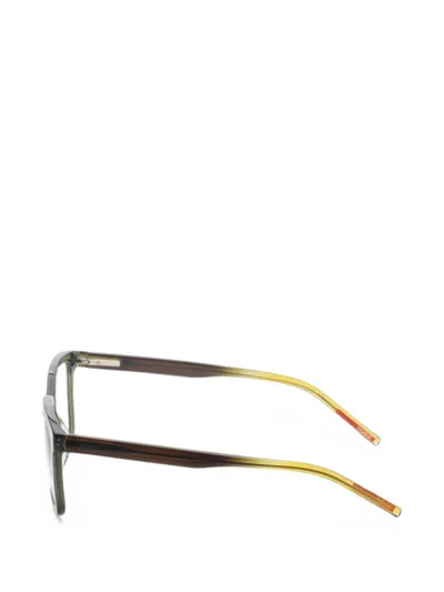 Hugo Boss Rectangle-frame Glasses In Green