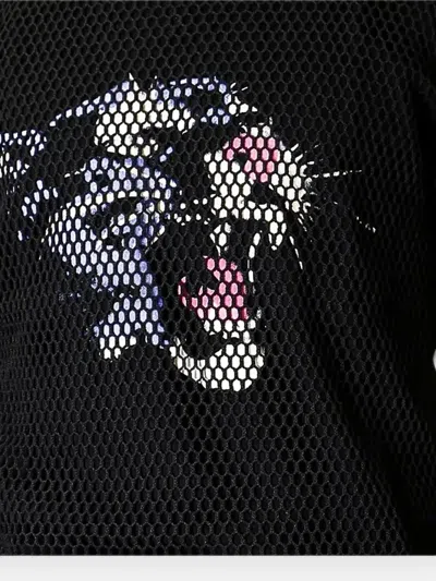 Puma Mesh-panel Graphic-print Sweater In Multi