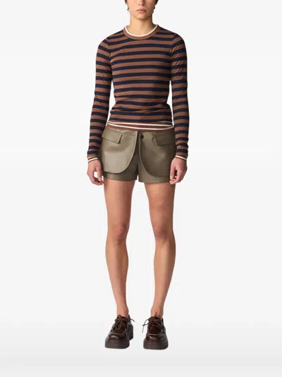 Monse Striped Double-layered T-shirt In Multi