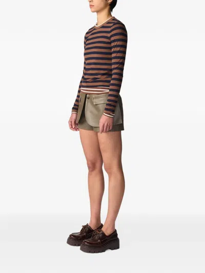 Monse Striped Double-layered T-shirt In Multi