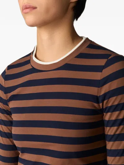 Monse Striped Double-layered T-shirt In Multi
