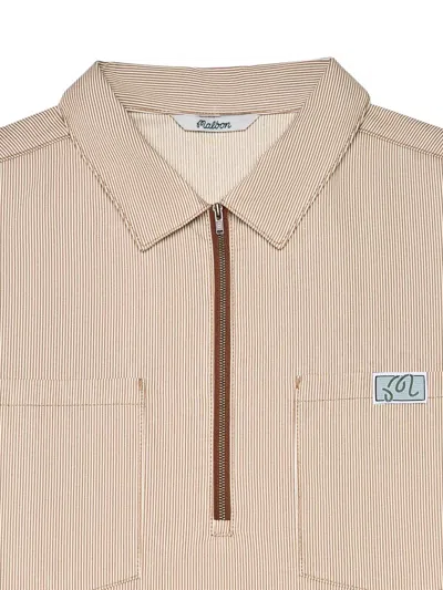 Malbon Golf Hickory Cotton Blend Pullover In Neutral
