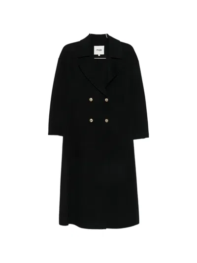 Maje Double-breasted Tailored-collar Coat In Multi