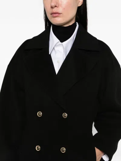 Maje Double-breasted Tailored-collar Coat In Multi