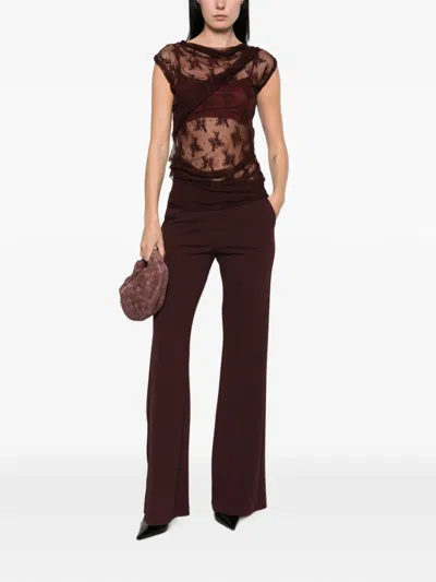 Imperial Draped Lace Top In Multi
