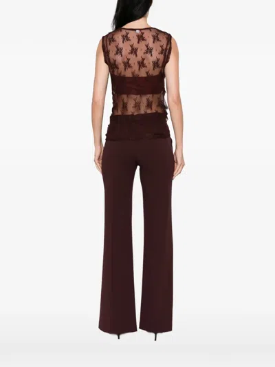 Imperial Draped Lace Top In Multi