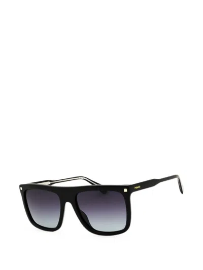 Polaroid Rectangle-frame Sunglasses In Black