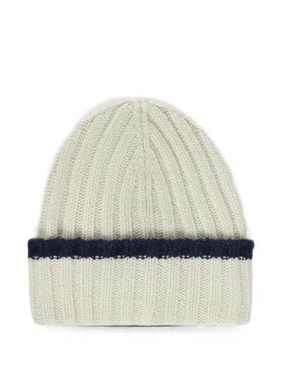 Fay Ribbed-knit Stripe Beanie Hat In Pattern