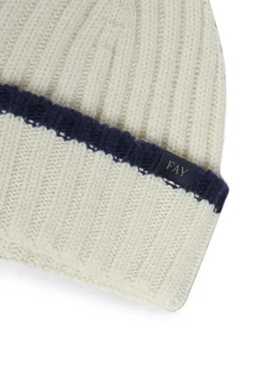 Fay Ribbed-knit Stripe Beanie Hat In Pattern