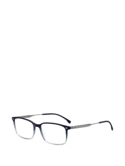 Hugo Boss Rectangle-frame Glasses In Blue