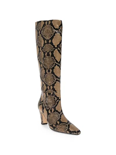 Aeyde Silva Patterned Heeled Boots In Multi