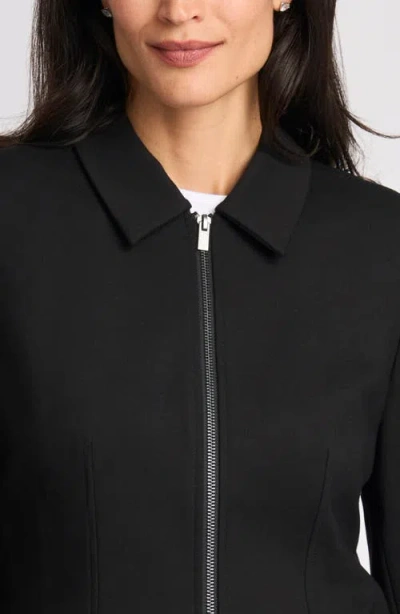 Halogenr Halogen(r) Double Zip Long Jacket In Black