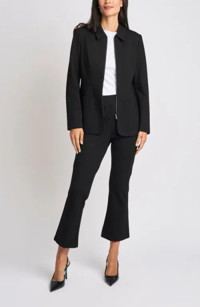Halogenr Halogen(r) Double Zip Long Jacket In Black
