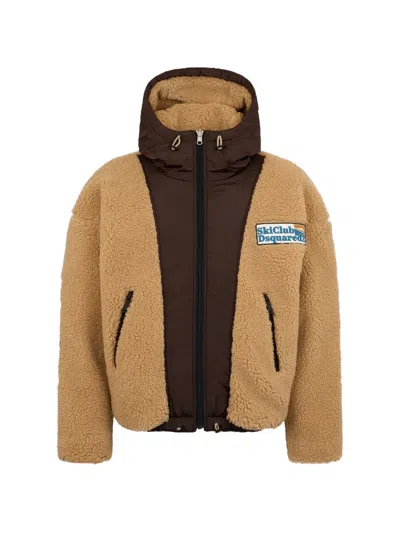 Dsquared2 Dsquared Reversible Teddy Jacket For Men In Neutral
