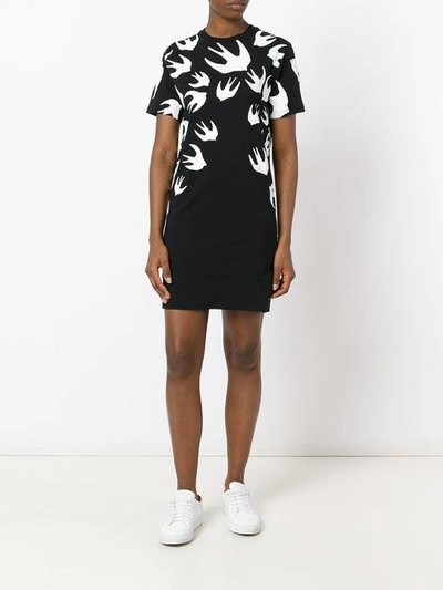 Shop Mcq By Alexander Mcqueen Swallow Signature T In Black