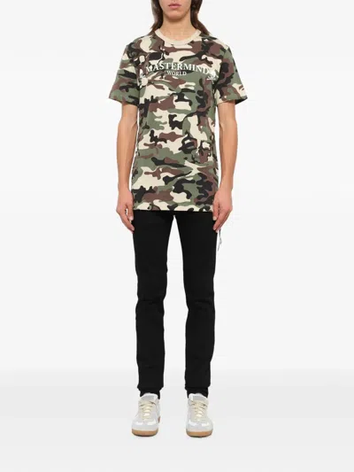 Mastermind Japan Logo-print Camouflage-pattern T-shirt In Multi