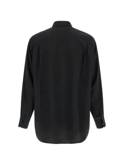 Stein Patch-pocket Oversized Shirt In Black