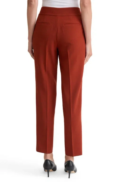 Kasper Flat Front Slim Pants In Red