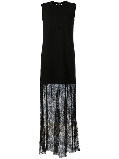 Mcq By Alexander Mcqueen Sleeveless Dress With Lace In Black