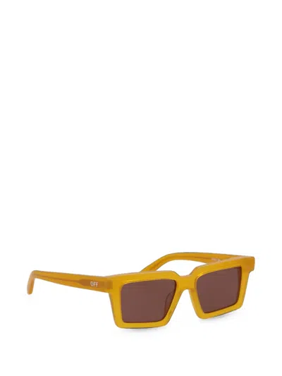 Off-white Rectangle-frame Sunglasses In Brown