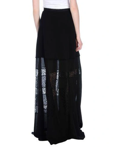 Shop Veronique Branquinho Long Skirt In Black
