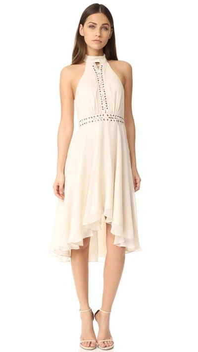 Haute Hippie The Free Spirit Lace-up Silk Dress, Antique White