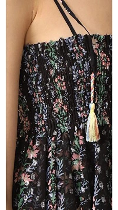 Shop Needle & Thread Floral Stripe Tie Top In Black