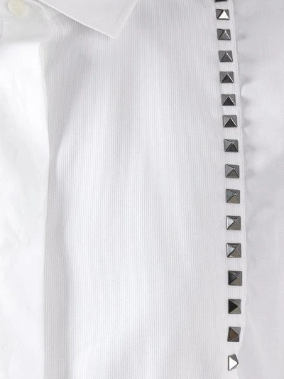 Shop Valentino Rockstud Tuxedo Shirt In R48