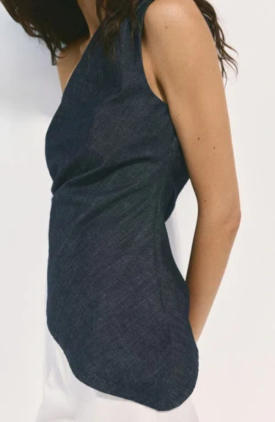 Mango One-shoulder Top In Black