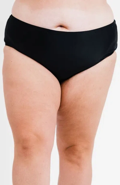 Calypsa Full Coverage Bikini Bottom In Black