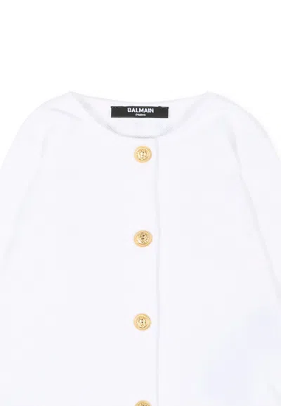Balmain Buttoned Jacket In White