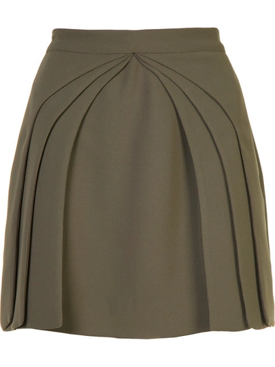 Shop Brandon Maxwell Pleated Layered Mini Skirt