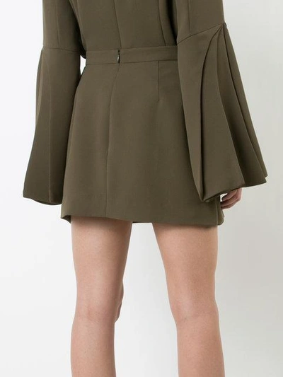 Shop Brandon Maxwell Pleated Layered Mini Skirt
